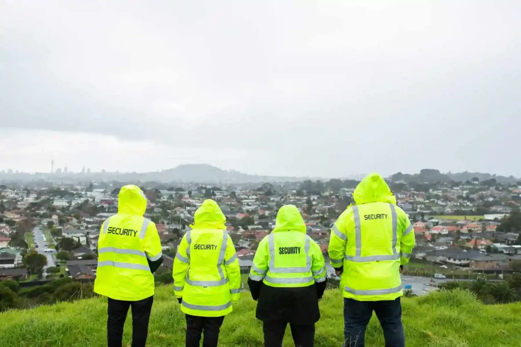 Frontline Security Guards standing on top ground
